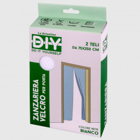 Zanzariera a velcro per porta - Bianca