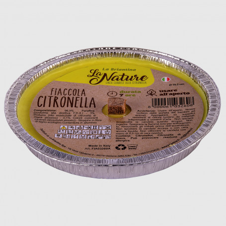 Fiaccola alla citronella in alluminio - Diametro 16,5 cm