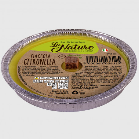 Fiaccola alla citronella in alluminio - Diametro 11 cm