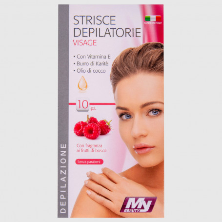 Strisce depilatorie viso - 10 pz