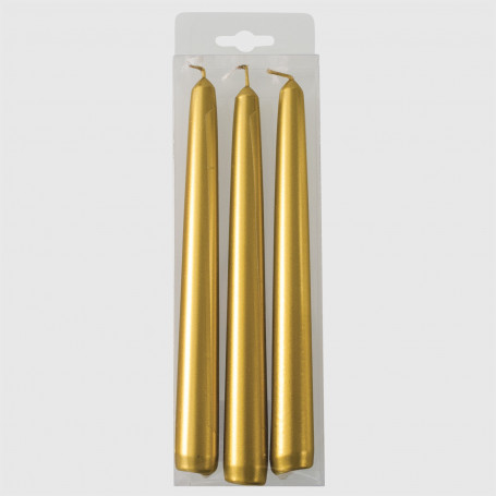 Candele Coniche Oro - 3 pz