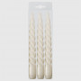 Candele Tortiglione Bianche - 3 pz