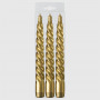 Candele Tortiglione Oro - 3 pz