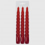 Candele Tortiglione Rosse - 3 pz
