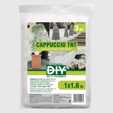 Cappuccio TNT bianco 1,0x1,6 m - 3 pz