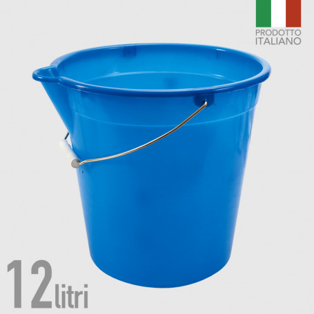 Secchio in polietilene con becco 12 litri
