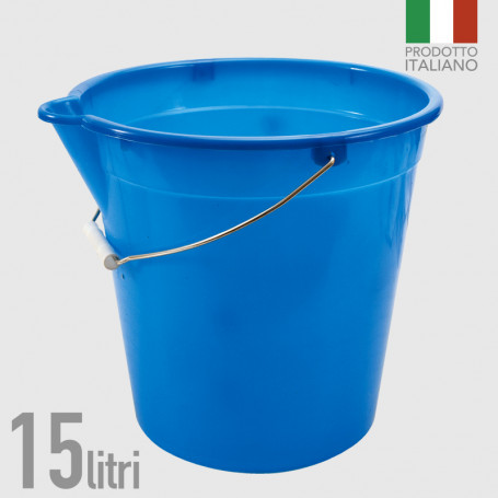 Secchio in polietilene con becco 15 litri