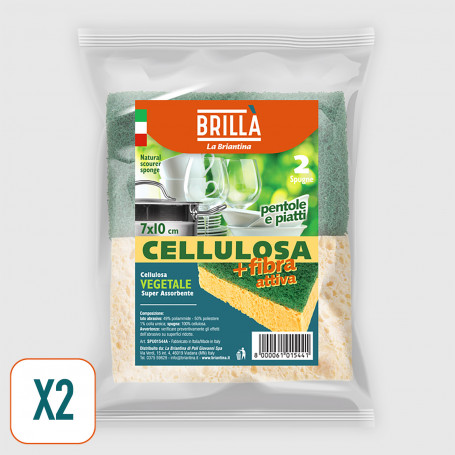 Spugne Fibra e Cellulosa - 2pz