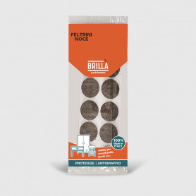 Feltrini noce tondi - 10 pz ø20 mm