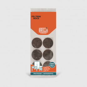 Feltrini noce tondi - 6 pz ø28 mm