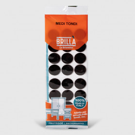 Feltrini tondi medi marroni - 24 pz ø28 mm