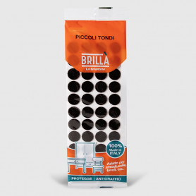 Feltrini tondi piccoli marroni - 44 pz ø20 mm