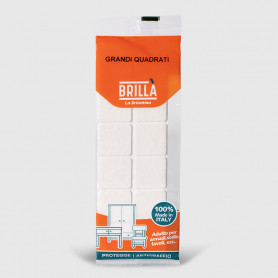 Feltrini quadrati grandi bianchi - 12 pz 40x40 mm