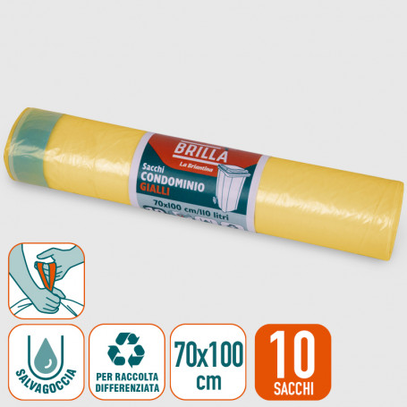 Sacchi Condominiali - Gialli - 70x100 cm - 10 pz