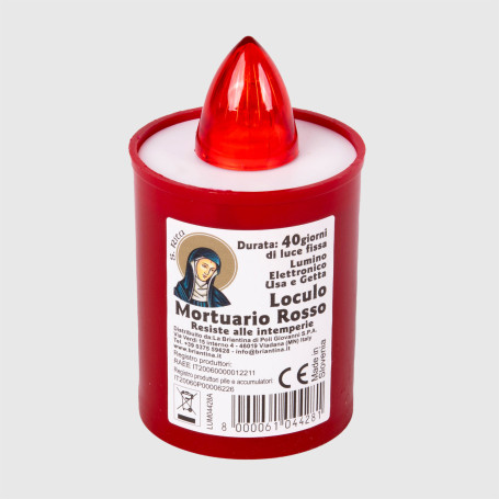 Lumino loculo mortuario Rosso 40 gg