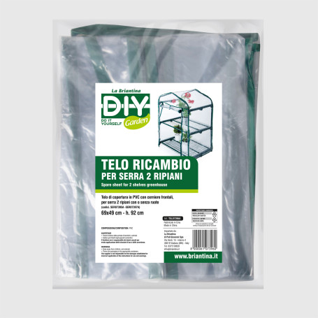 Telo di ricambio per serra 2 ripiani