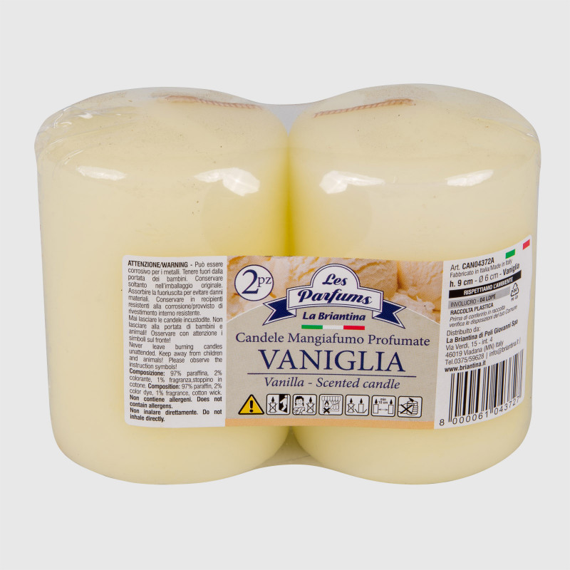 Candele Mangiafumo 2 pz - Vaniglia