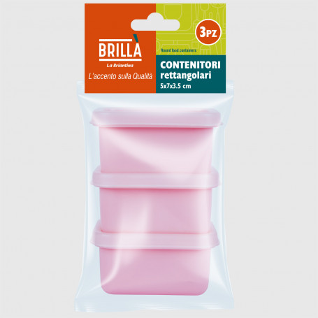 Contenitori rettangolari per alimenti - 3 pz