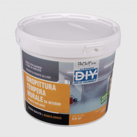 Idropittura Tempera murale da interno - 4L - Bianco