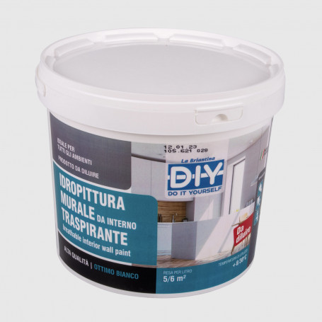 Idropittura murale da interno Traspirante da diluire - 4L - Bianco