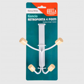 Gancio retroporta 4 posti bianco