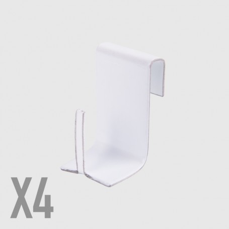 Supporti in metallo per serramenti - Bianchi - 4 pz