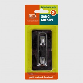 Ganci adesivi in metallo - 2 pz