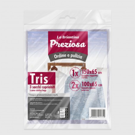 Sacchi copriabiti Tris assortiti - 3 pz