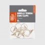 Anelli tenda con clips dorati