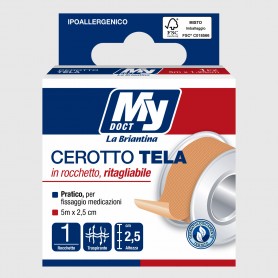 Cerotto tela in rocchetto - 5 m x 2,5 cm