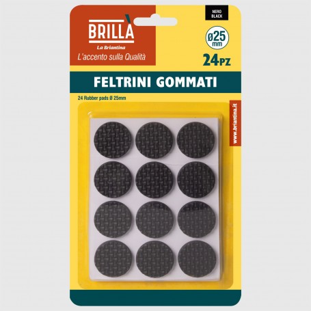 Feltrini gommati rotondi - diam. 25mm - 24pz