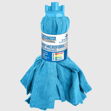 Mop Microfibra a frangia tagliata Blu