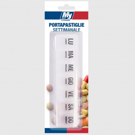 Portapastiglie Settimanale Rettangolare