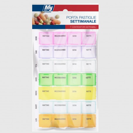 Portapastiglie Settimanale contenitori estraibili