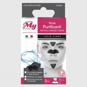Strips purificanti al carbone per rimozione punti neri - 3 pz