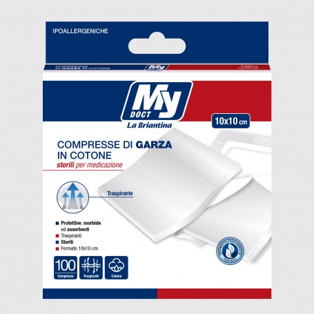 Compresse di garza sterili - 10x10 cm - 100 pz