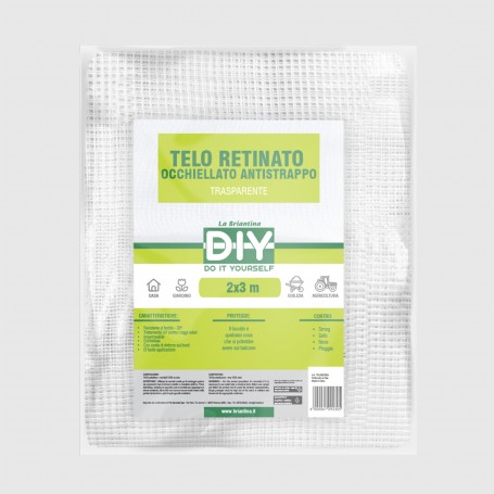 Telo Retinato Trasparente Occhiellato 2x3 m