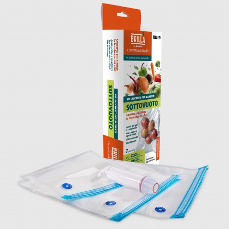 Kit Sacchetti Sottovuoto 3 Dimensioni + Pompa - 7pz