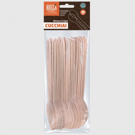 Cucchiai monouso in legno - 20pz