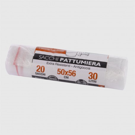 Sacchi spazzatura neutri 50x56 cm - 20 pz