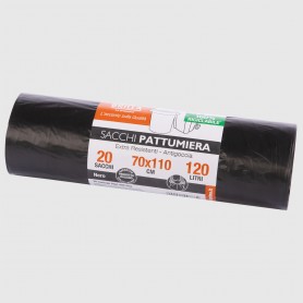 Sacchi spazzatura neri 70x110 cm - 20 pz