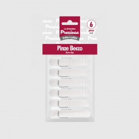Pinze bucato becco 6 pezzi