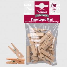 Pinze bucato legno Mini - 20 pz