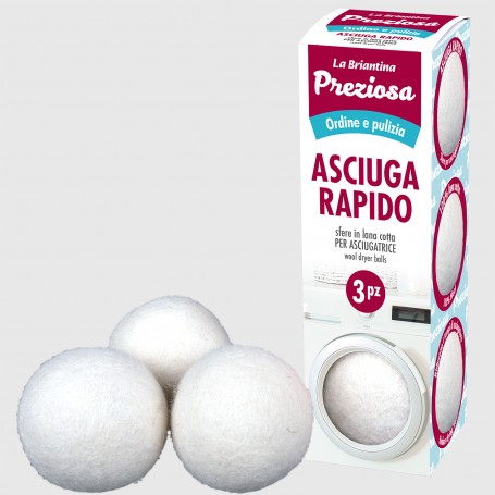 Sfere di lana cotta per asciugatrice - 3 pz