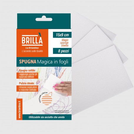 Spugna Magica In Fogli Liscia - 8 Pezzi