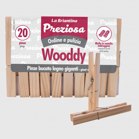 Pinze Bucato Wooddy - 20 pezzi