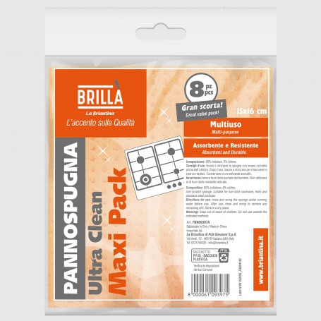 Pannispugna Ultra Clean Maxi Pack 16x15 cm 8 pz