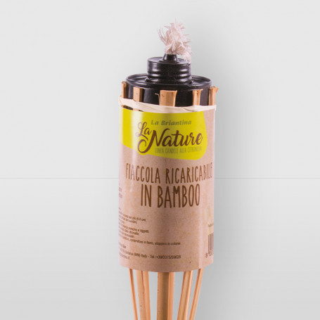 Fiaccola da giardino in bamboo - H. 150 cm