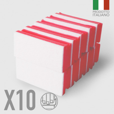 Spugne Salvamani Mimì 10 pz - Rosse
