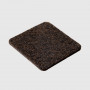 Feltrini noce quadrati - 10 pz 20x20 mm